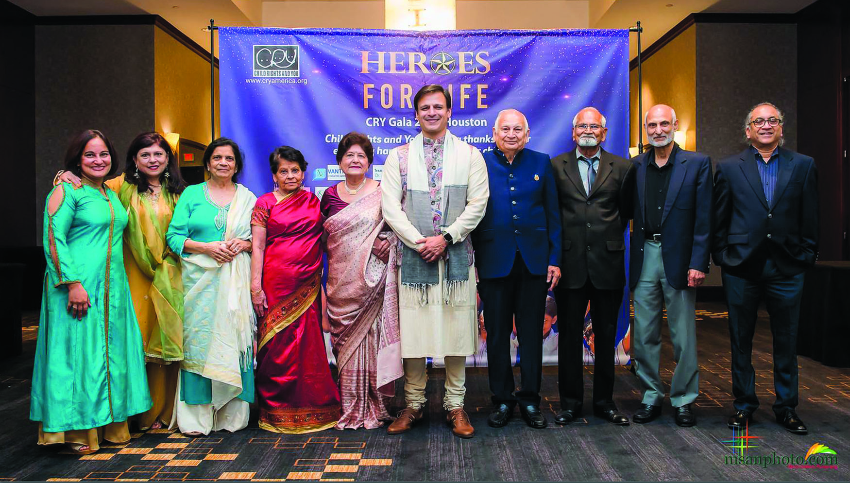 CRY Houston Gala Celebrates Heroes for Life, Raises 1 Million Indo